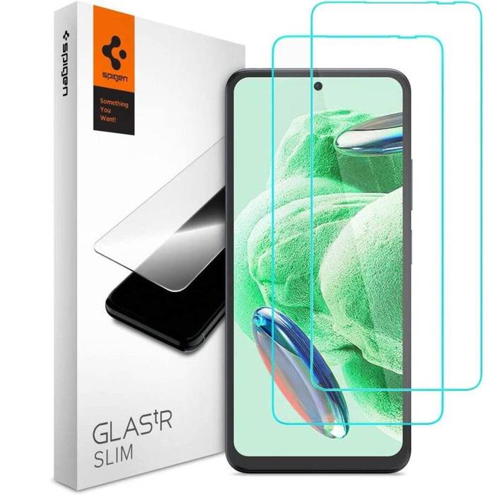 Vidrio Templado Spigen Glas.tr Slim 2-pack Xiaomi Redmi Note 12 Pro 5G / 12  Pro+ Plus 5G / Poco X5 Pro 5G Transparente - ✓