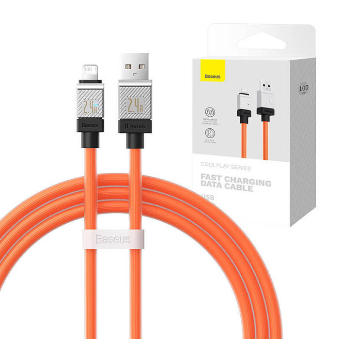 Cable cargador para iPhone Baseus Pack x2 USB a Lightning - Grupo Orange