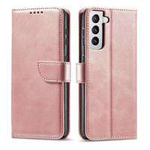 Magnet Case elegante Hülle mit Überschlag und Standfunktion für Samsung Galaxy S22 pink