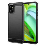 Carbon Case für Motorola Moto G Power 2023 flexible Silikon-Carbon-Hülle schwarz