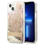 Hülle GUESS Apple iPhone 13 Mini Paisley Liquid Glitter Gold Hartcase