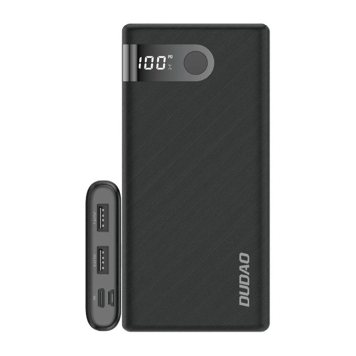 [RETURNED ITEM] Dudao powerbank 10000 mAh 2x USB / USB Type C / micro USB 2 A with LED screen black (K9Pro-02)