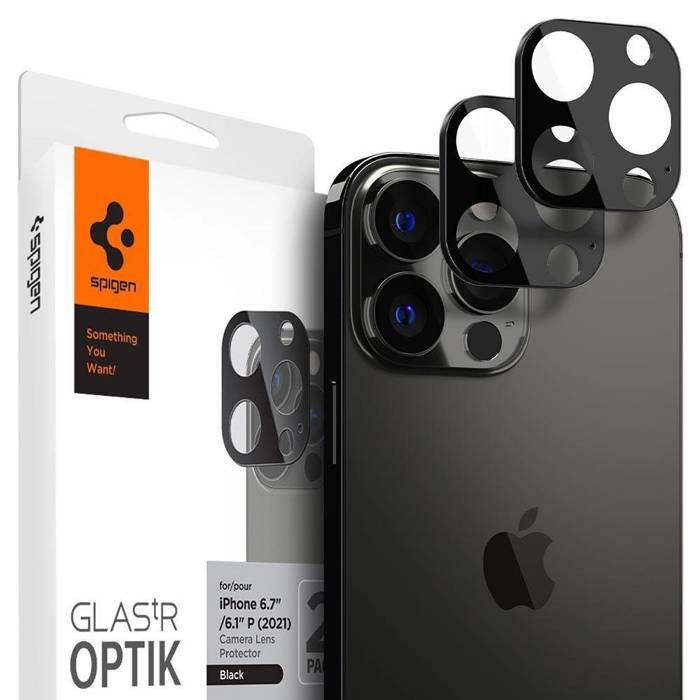 CAMERA PROTECTOR Spigen OPTIK.TR CAMERA PROTECTOR 2-PACK IPhone 13 PRO / 13 PRO MAX GRAPHITE