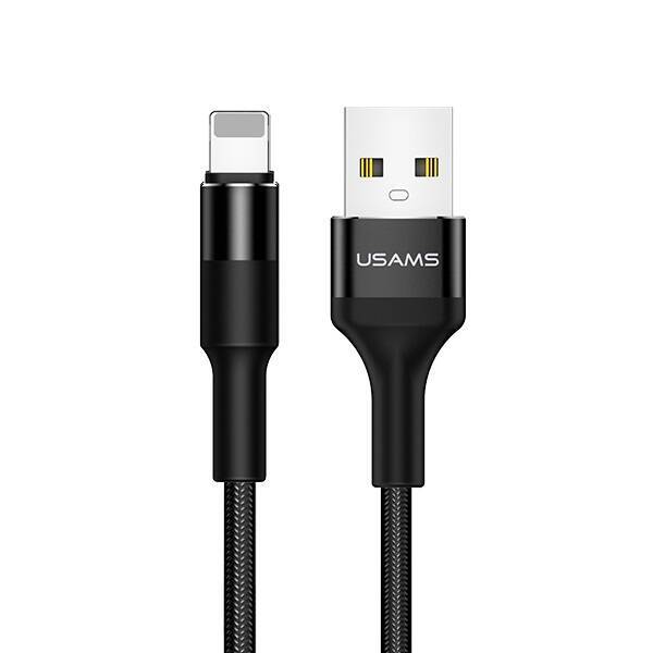 Cable Braided USAMS Apple Lightning 2A 1.2m U5 SJ220IP01 US-SJ220 Black