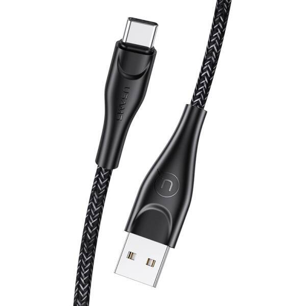 Cable Braided USAMS USB-C 3m 2A U41 SJ398USB01 US-SJ398 Black