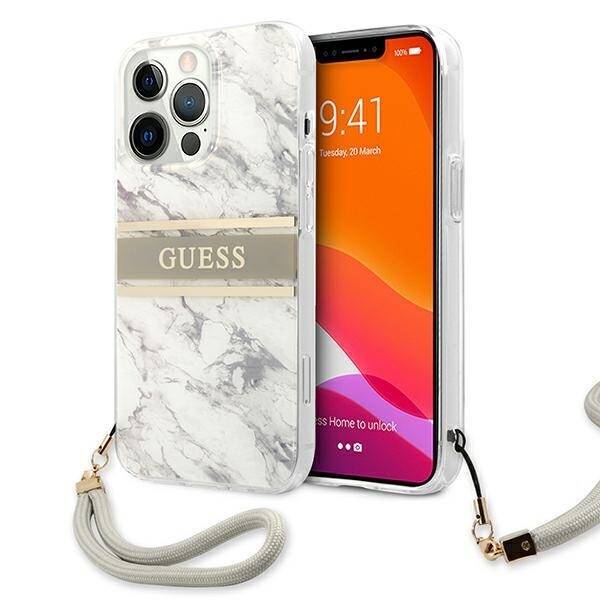 Case Apple iPhone 13 13 Pro Marble Strap Collection Gray Hardcase