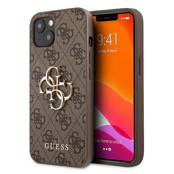 Case GUESS Apple iPhone 13 4G Big Metal Logo Brown Hardcase