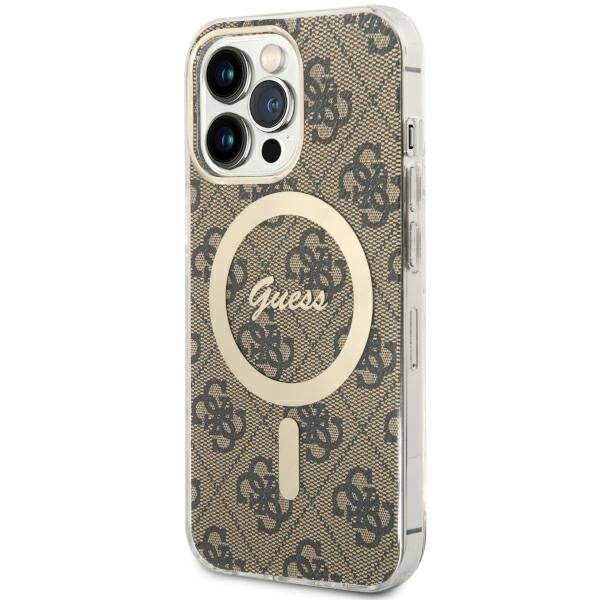 Case Guess GUHMP13LH4STW iPhone 13 Pro / 13 6.1" brown/brown hardcase 4G MagSafe Case