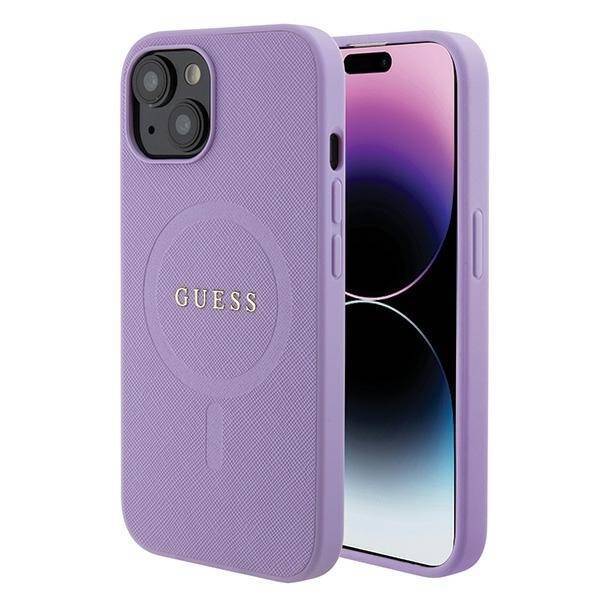 Case Guess GUHMP15MPSAHMCU iPhone 15 Plus 6.7" purple/purple hardcase Saffiano MagSafe Case