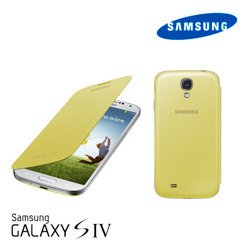 Case SAMSUNG Galaxy S4 SIV I9500 I9505 Flip Case EF-FI950BYESTA Yellow