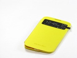 Case SAMSUNG Galaxy S4 SIV I9500 I9505 Flip cover S-VIEW EF-CI950BWEG Yellow