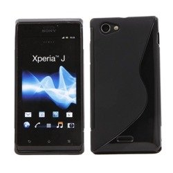 Case Sony Xperia J S-LINE Black Silicone