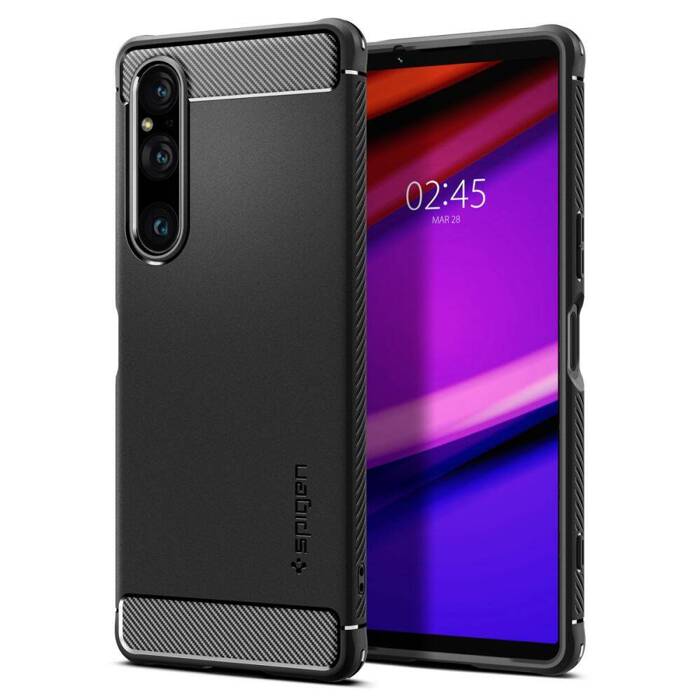 Case Spigen Rugged Armor Sony Xperia 1 V MATTE Black Case