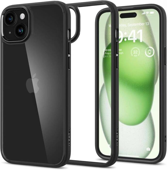 Case Spigen Ultra Hybrid iPhone 15 Plus MATTE Black Case