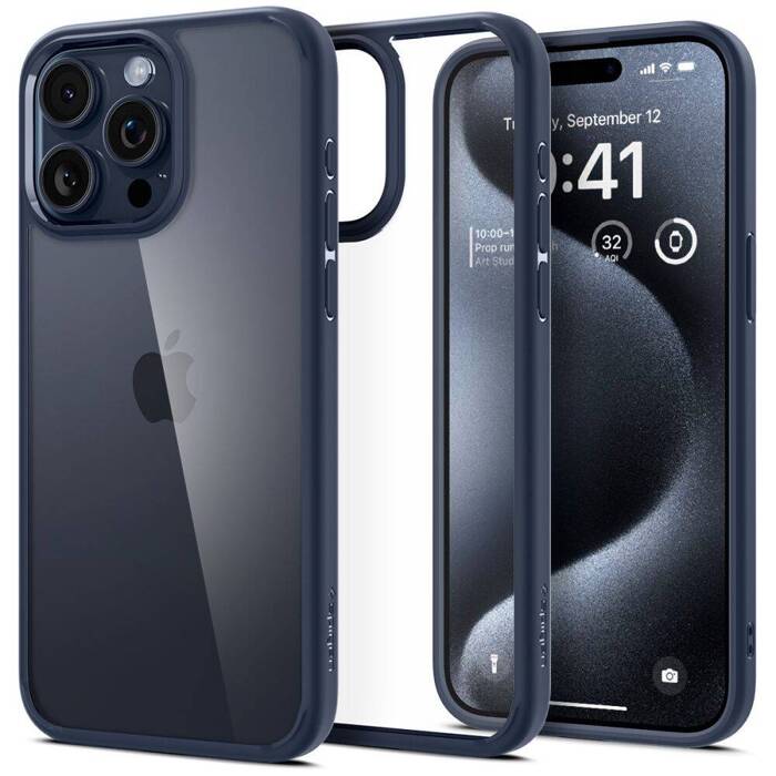 Case Spigen Ultra Hybrid iPhone 15 Pro Navy Blue