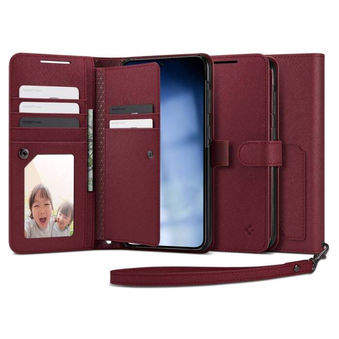 Case Spigen WALLET "S" PLUS GALAXY S23+ PLUS BURGUNDY