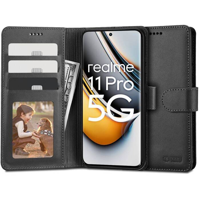 Case Tech-Protect Wallet Realme 11 Pro 5g / 11 Pro+ Plus 5g Black Case