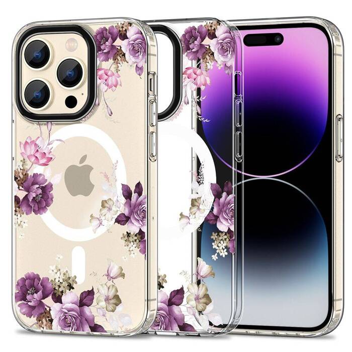 Case Tech-protect Magmood MagSafe iPhone 15 Pro Spring Floral Case