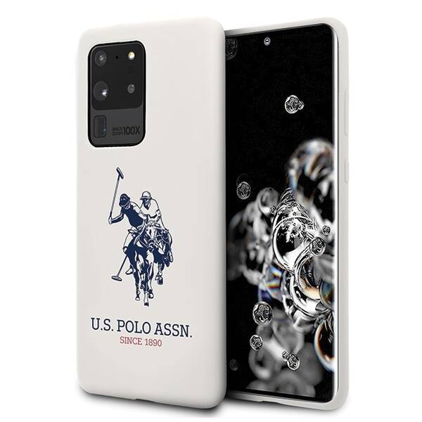 Case US POLO Samsung Galaxy S20 Ultra Silicone Collection White Case