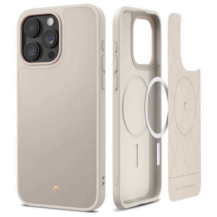 Case iPhone 15 Pro Max Spigen Cyrill Kajuk Mag MagSafe Cream Case