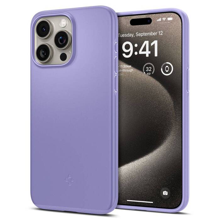 Case iPhone 15 Pro Max Spigen Thin Fit Iris Purple