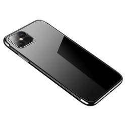 Clear Color Case Gel TPU Electroplating frame Cover for iPhone 13 black