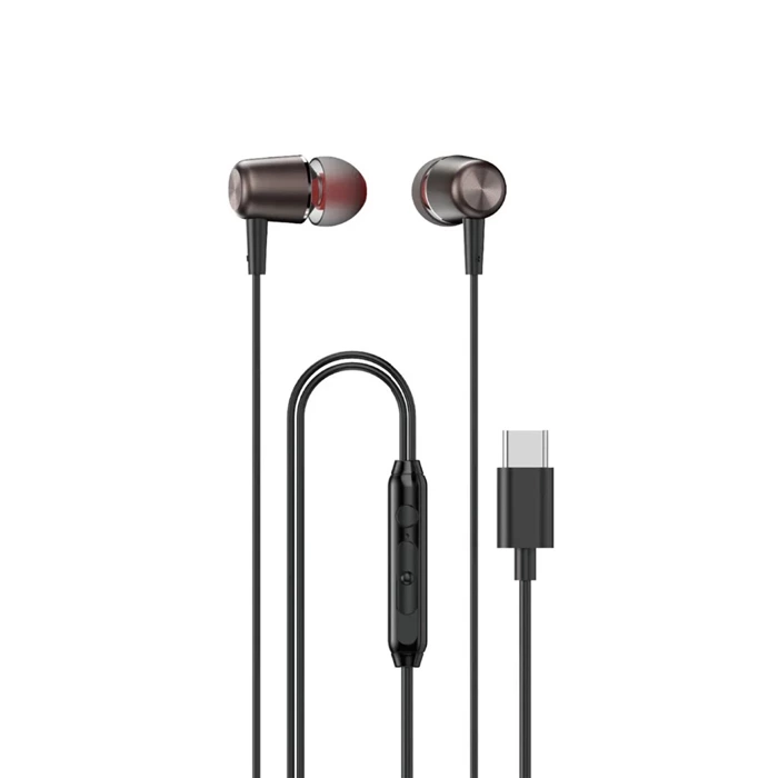 Dudao X1PROT in-ear wired USB-C headphones 1.2 m - black