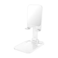 Dudao desk telescopic stand folding stand for mobile phone tablet white (F5XS whie)