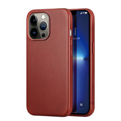 Dux Ducis Naples case for iPhone 13 Pro leather cover (MagSafe compatible) red