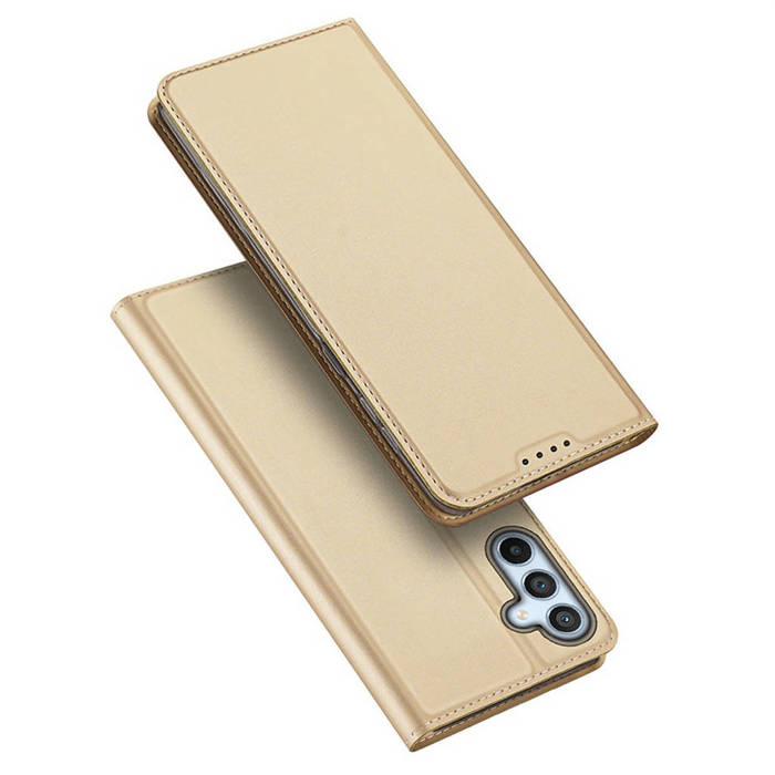 Dux Ducis Skin Pro Case For Samsung Galaxy A54 5G Flip Cover Card Wallet Stand Gold