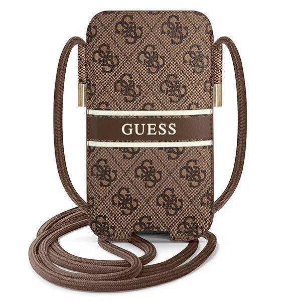 GUESS Handbag Apple iPhone 12 12 Pro 4G Stripe Brown Hardcase