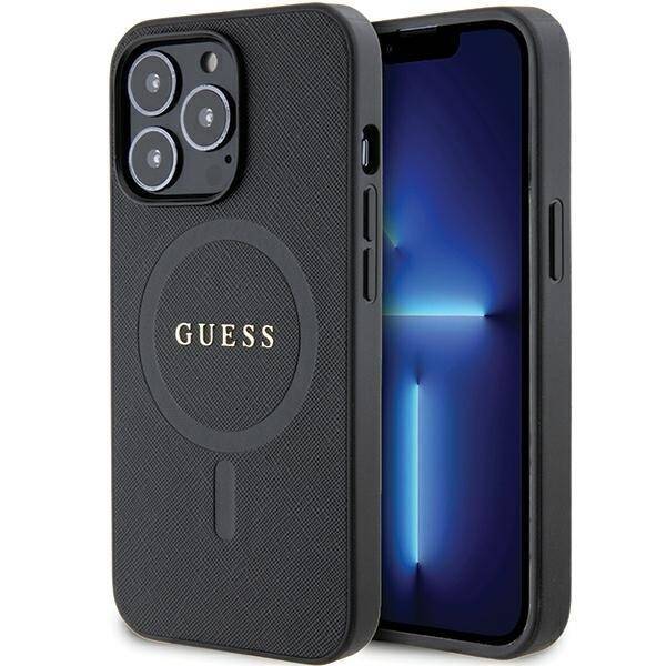 Guess GUHMP13XPSAHMCK iPhone 13 Pro Max 6.7" black/black hardcase Saffiano MagSafe