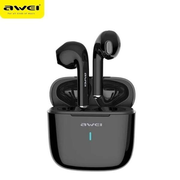 Headphones AWEI Bluetooth 5.0 T26 TWS Docking Station Black