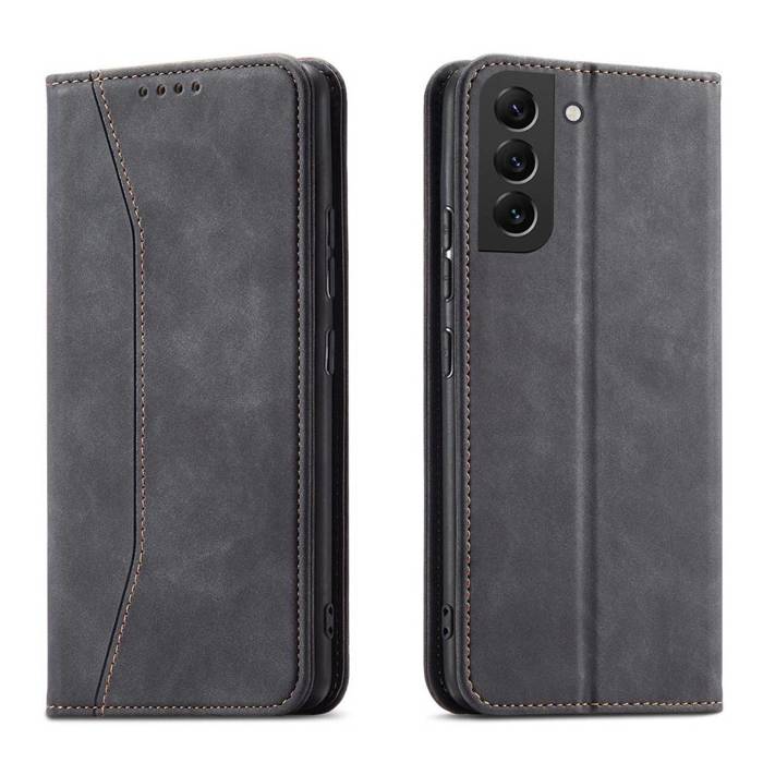 Magnet Fancy Case for Samsung Galaxy S23+ flip cover wallet stand black