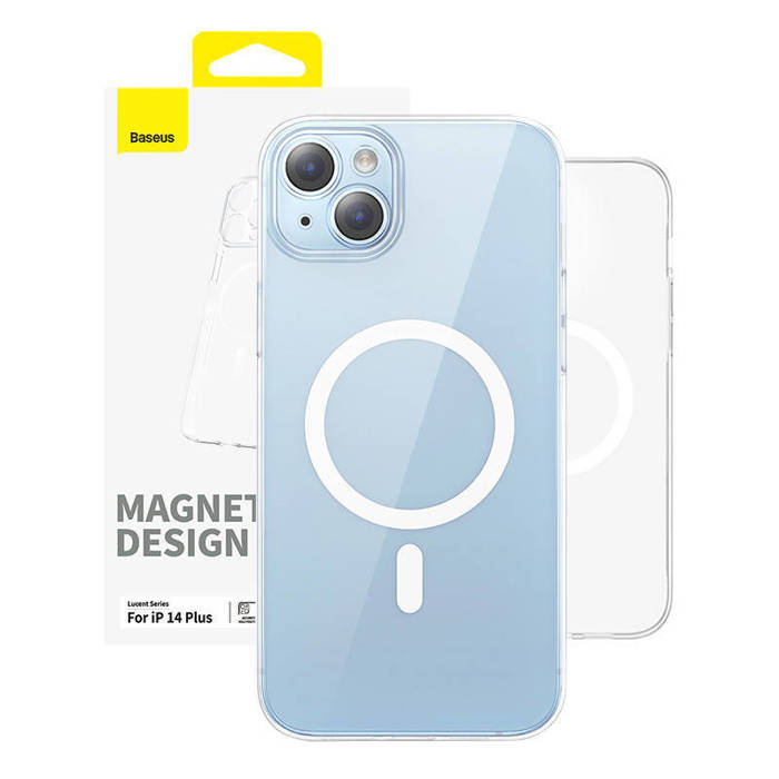 Magnetic Phone Case for iP 14 Plus Baseus OS-Lucent Series (Clear)