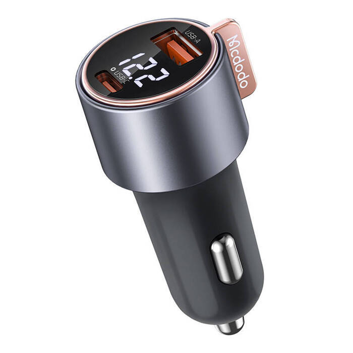 Mcodo CC-5670 75W Digital Display PD 1*USB-A 1*USB-C Car Charger