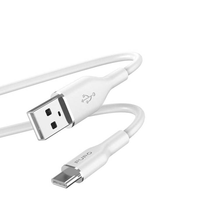 PURO ICON Soft Cable - Cable USB-A to USB-C 1.5 m (White)