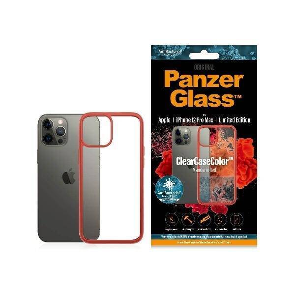 PanzerGlass ClearCase iPhone 12 Pro Max Mandarin Red AB