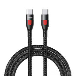 Remax LESU Series fast charging cable USB Type C - USB Type C PD 65W 1m black (RC-195C-C)