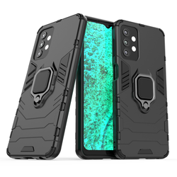 Ring Armor Case Kickstand Tough Rugged Cover for Samsung Galaxy A32 5G black