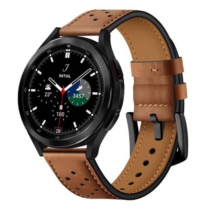 STRAP TECH-PROTECT LEATHER SAMSUNG GALAXY WATCH 4 40 / 42 / 44 / 46 MM BROWN