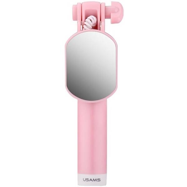 Selfie Stick USAMS Jack 3.5mm Mini Mirror Pink