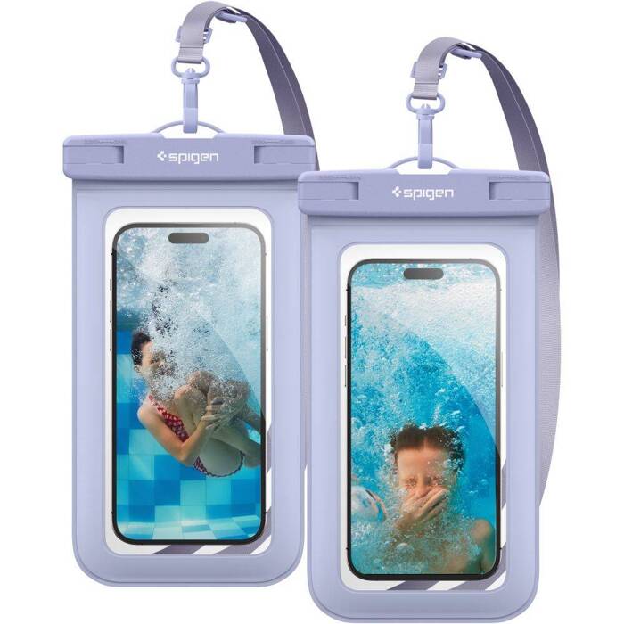 Spigen A601 Waterproof Universal WATERPROOF Case 2-PACK AQUA BLUE