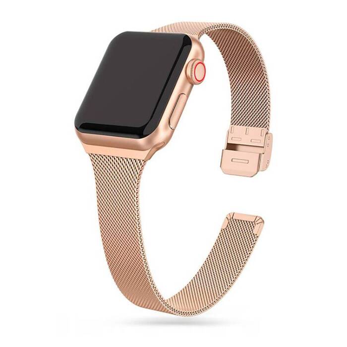 TECH-PROTECT Apple Watch Strap 4/5/6/7 / SE (38/40/41 MM) THIN Milanese Blush Gold