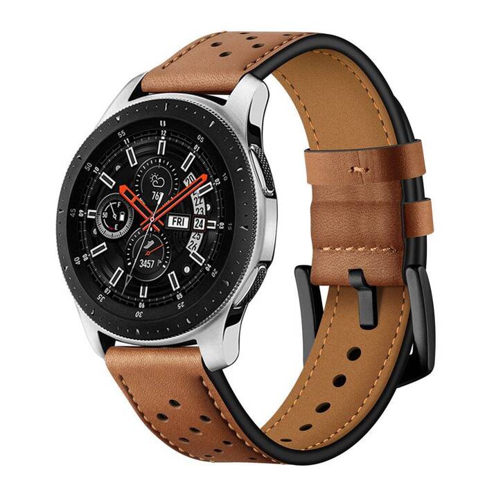 TECH-PROTECT Leather strap Samsung Galaxy Watch 46mm Brown Brown