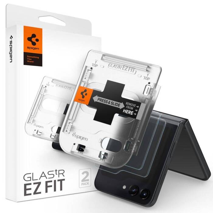 Tempered Glass Spigen GLAS.TR "EZ FIT" 2-PACK GALAXY Z Flip 5 CLEAR