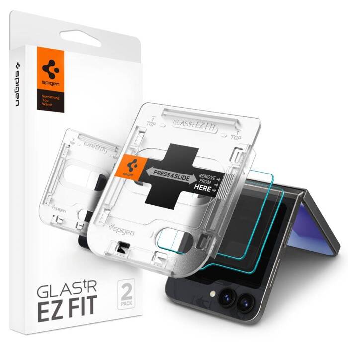 Tempered Glass Spigen GLAS.TR "EZ FIT" 2-PACK GALAXY Z Flip 6 CLEAR