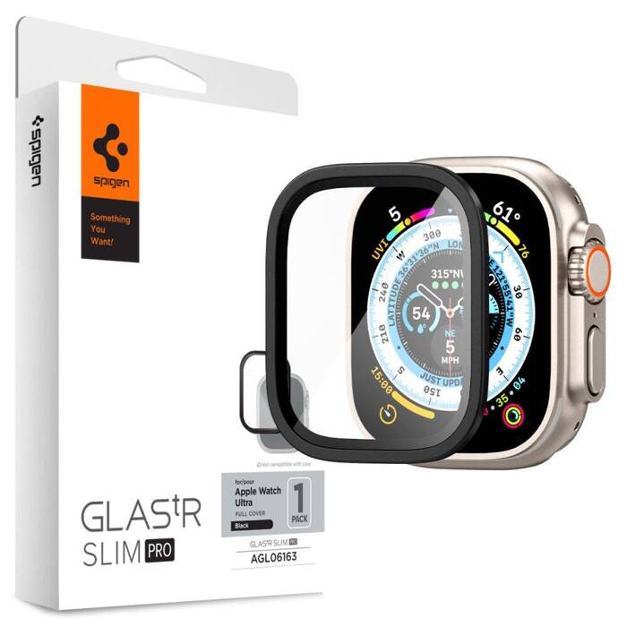 Tempered Glass Spigen Glas.tr Slim Pro Apple Watch Ultra (49 Mm) Black