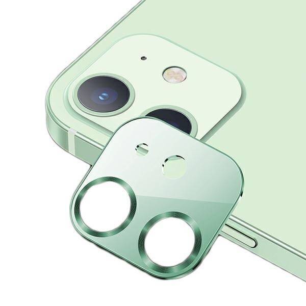 Tempered Glass USAMS Apple iPhone 12 Camera Lens Glass Metal Green Camera Protection Glass