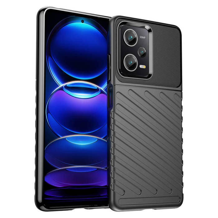 Thunder Case for Xiaomi Poco X5 Pro 5G / Redmi Note 12 Pro silicone armor case black